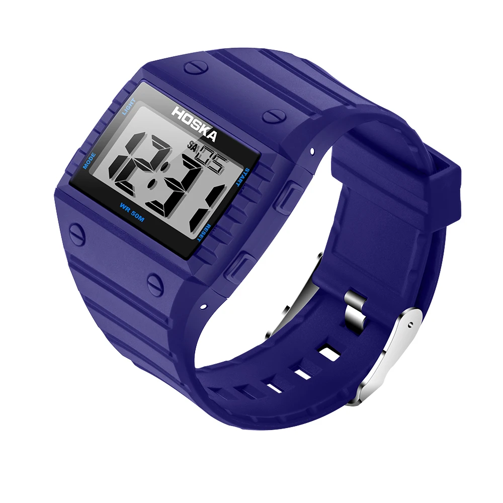 HOSKA студент женские светодио дный цифровые часы для женщин одежда заплыва Спорт
