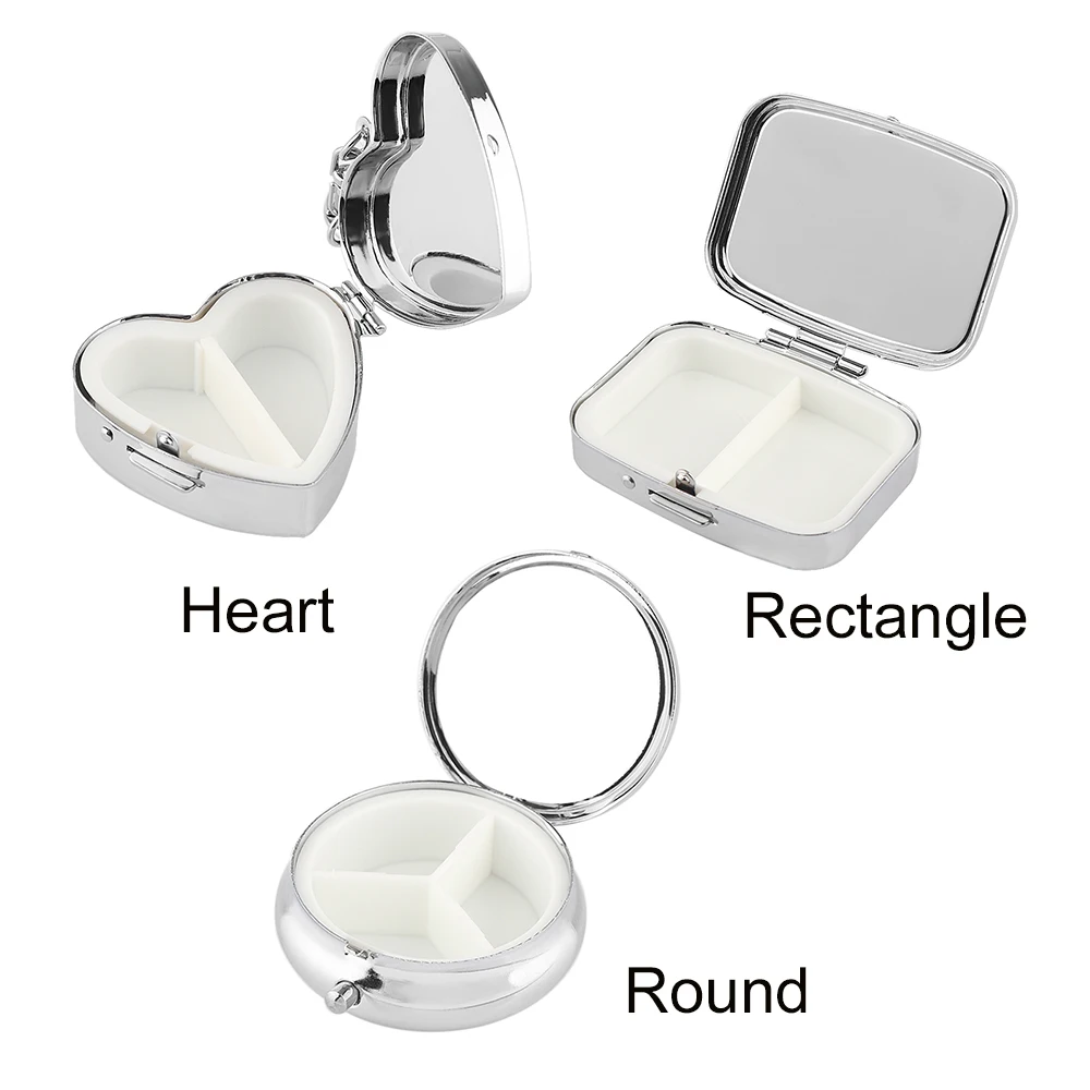 Чехол для хранения таблеток серебряная цепочка контейнер лекарств кольцо ключей