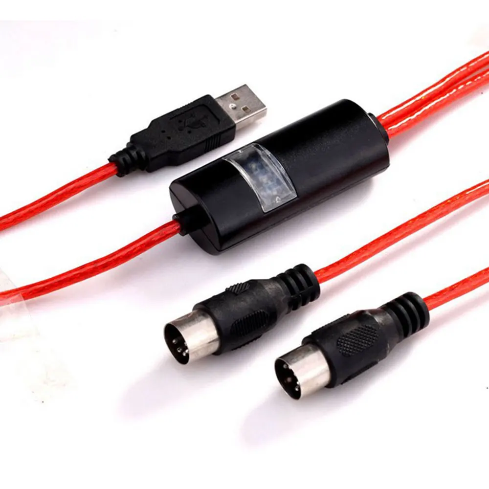 USB к Midi кабель конвертер Электрический пианино барабан ПК/ноутбук/Mac музыкальной