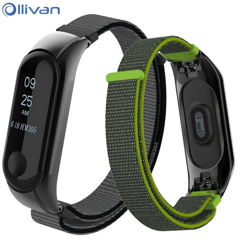 Ollivan, тканевый нейлоновый ремешок для Xiaomi Mi, 3 браслета, сменный ремешок для часов, умный ремешок для Xiaomi Mi, 3 аксессуара