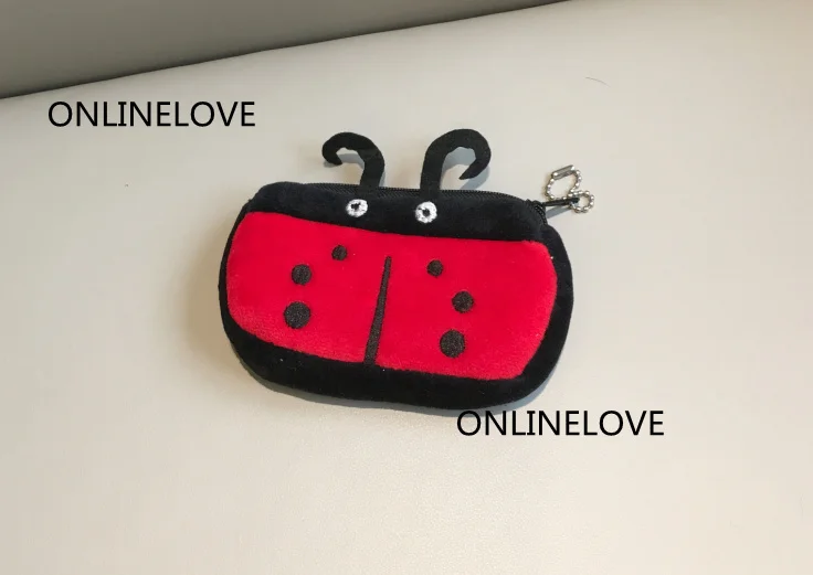 12cm Все 4 формы-Мультфильм Божья коровка полный дизайн, размер 6-22 см плюшевая Монета Сумка, портмоне, брелок карман сумка для монет - Цвет: 12cm