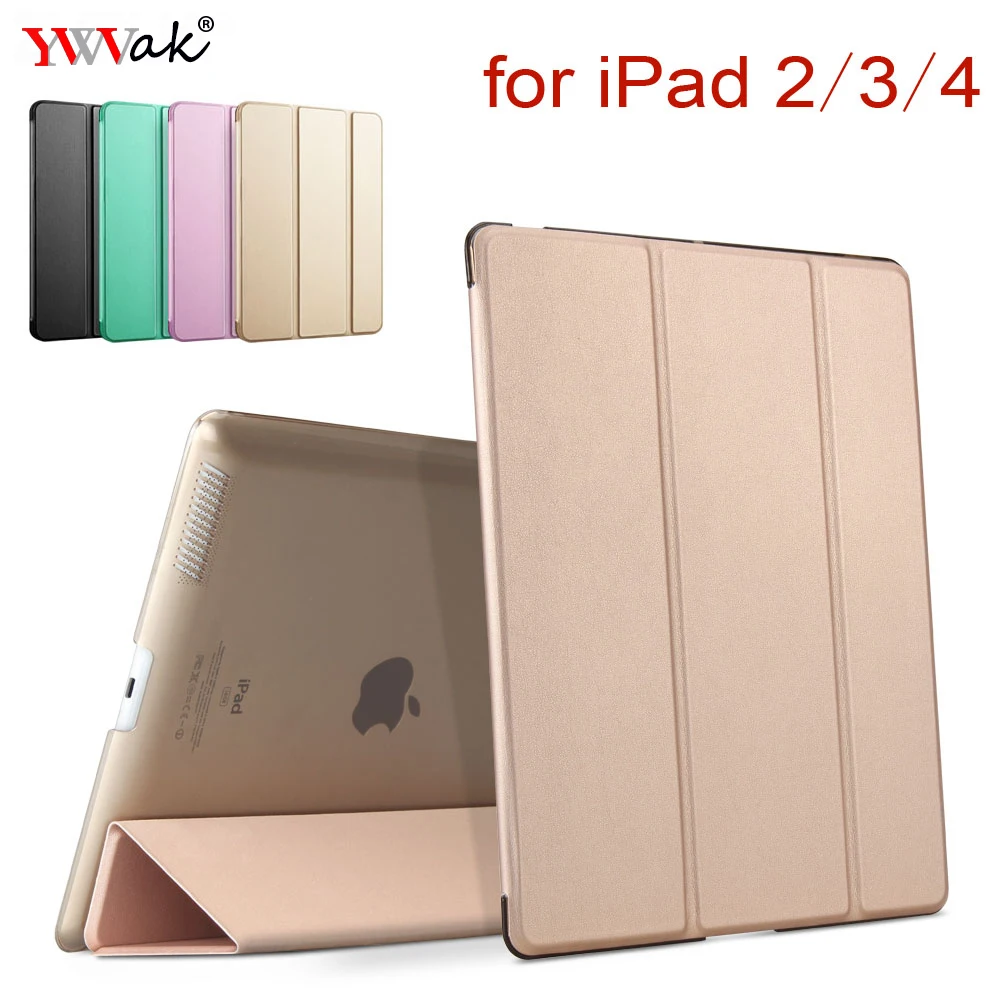 Умный чехол YWVAK YiPPee для iPad 2 3 4 цветной ПУ магнитный режим пробуждения сна apple iPad2