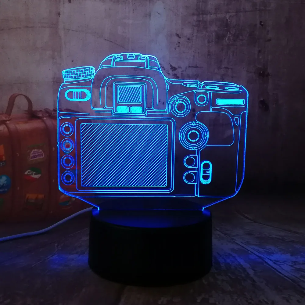 Светодиодный RGB ночник для цифровой камеры многоцветный креативный Настольный