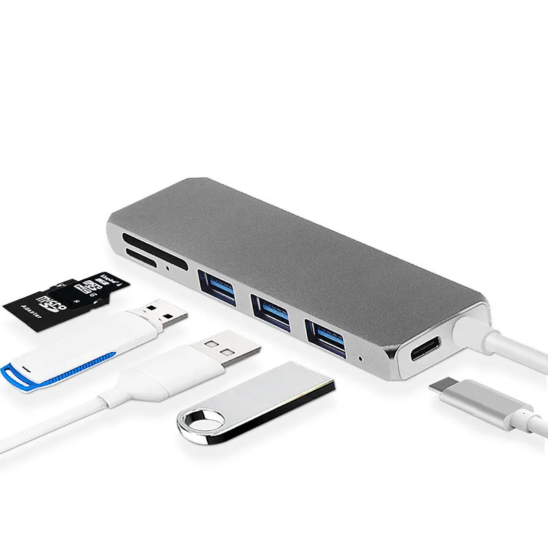 Док станция USB C для ноутбука 3 0 HDMI PD TF SD|Док-станции ноутбуков| |