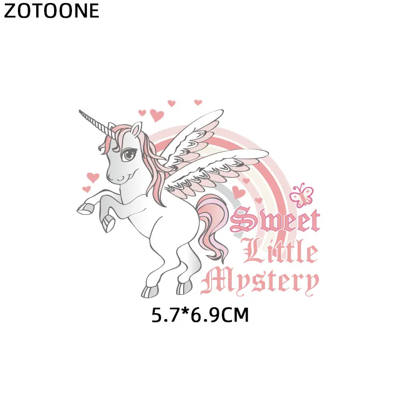 ZOTOONE нашивки с полосками, набор, железная передача, единорог, кошка, нашивки в форме собак, футболки для девочек, детская одежда, сделай сам, переводные наклейки, G - Цвет: 1103