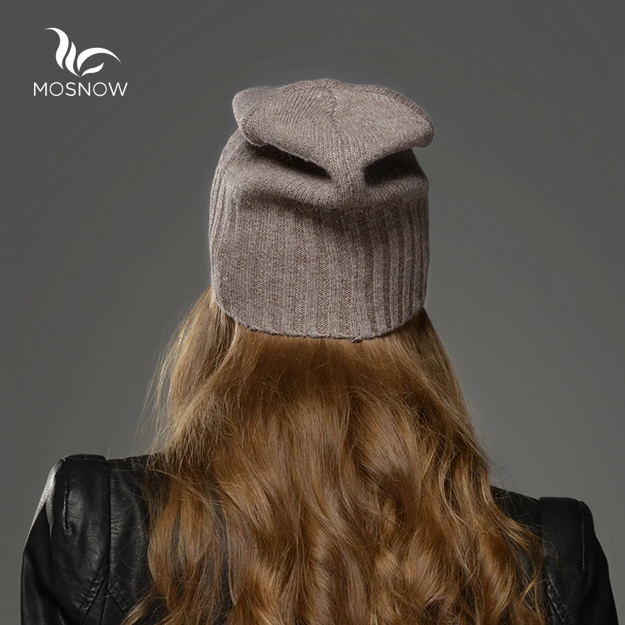 Зимняя женская шапка новая шерстяная однотонная Повседневная Брендовая мода