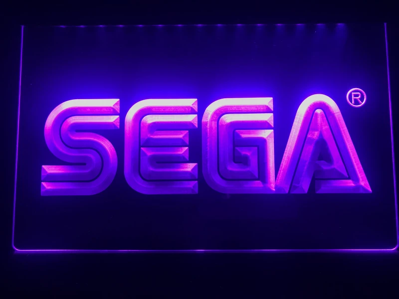 E054 Sega светодиодная неоновая световая вывеска|Таблички и знаки| |