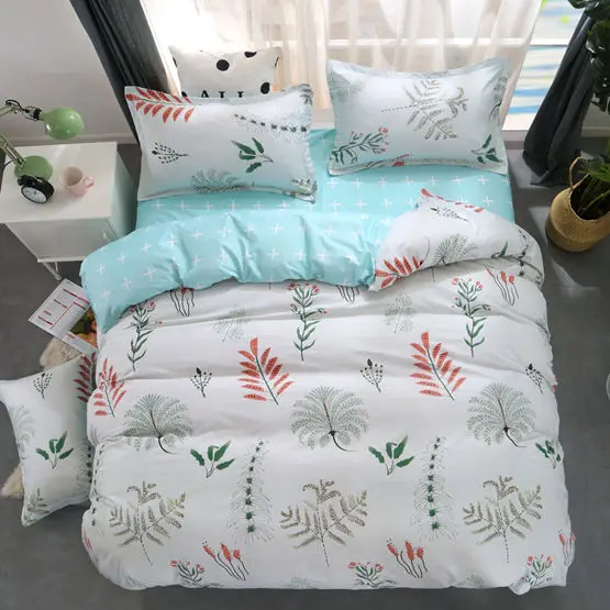 AS Juwenin Home одеяло из микрофибры комплект 1 шт. пододеяльник 1 шт. простыня комплект 2 шт. наволочка Полный/queen/King Размеры постельные принадлежности - Цвет: AS
