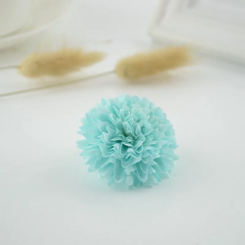 sky blue 3 шт. дешевая шелковая гвоздика, искусственные цветы для дома, искусственные ромашки, свадебный букет, аксессуары для запястья, свадебные украшения автомобиля - Цвет: sky blue