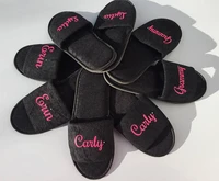 personalized names bridesmaid bride spa slippers wedding birthday hen night party favors company gifts
