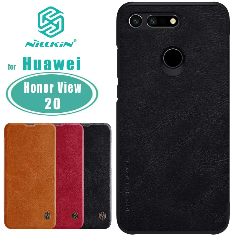 Для huawei Honor View 20 чехол NILLKIN Qin Бизнес Флип кожаный Слот для карты задняя крышка