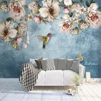 custom any size mural wallpaper 3d hand painted oil painting rose vine fresco living room bedroom self adhesive 3d wall stickers