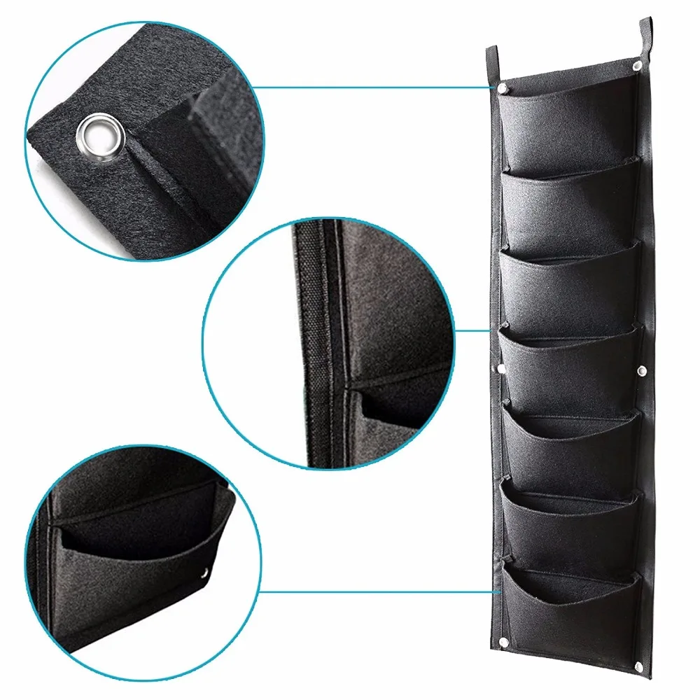 Вертикальный садовый горшок с 7 карманами подвесная настенная сумка для посадки