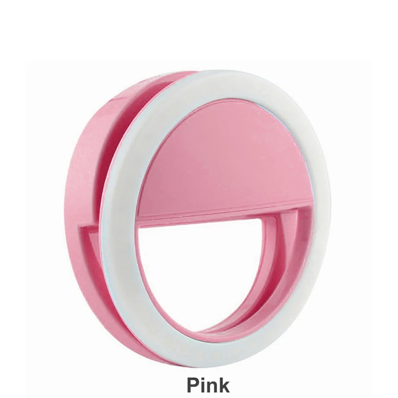 Pink Кольцевой светильник для Autodyne с 36 Led светильник s макияж светильник для телефона с тремя регулируемыми уровнями яркости осветляет фотографии - Цвет: Pink