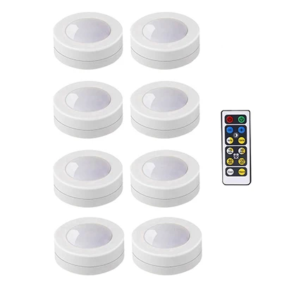 8 lamp 1 controller Двойной белый светильник под шкаф, беспроводной, с регулируемой яркостью, сенсорный датчик, светодиодный светильник с питанием от батареи, пульт дистанционного управления для кухни, лестничного шкафа - Цвет: 8 lamp 1 controller