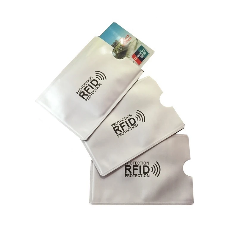 100/500/1000 шт карта RFID NFC анти размагничивания рукавом банка для кредитной карты карта защиты Анти-сканирования карты рукава анти-магнитный Алюминий