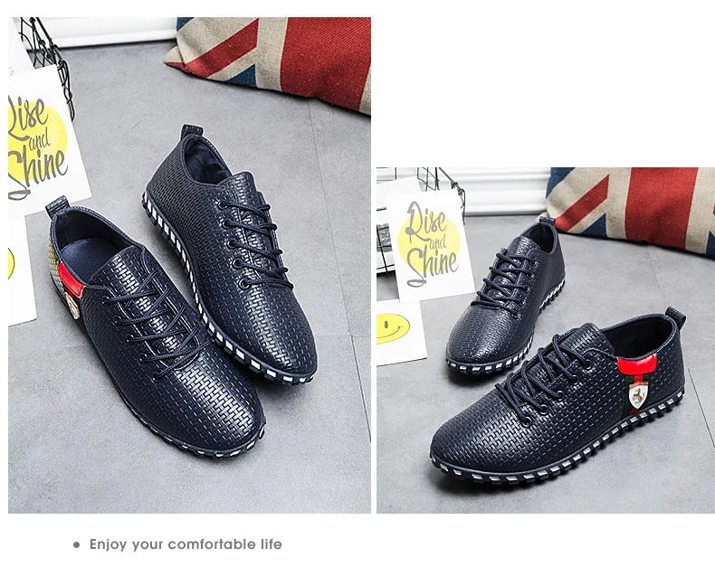 Sycatree Male Leather Casual Shoes for Men Canvas Shoes Outdoor Sneakers Air Mesh Flats Breathable Brand Shoes Plus Size 46