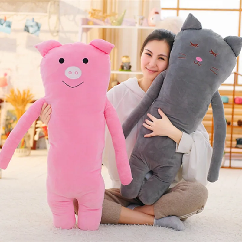 Kawaii аниме Кот Медведь свинья телефон большой мягкий мультфильм Животные Подушка