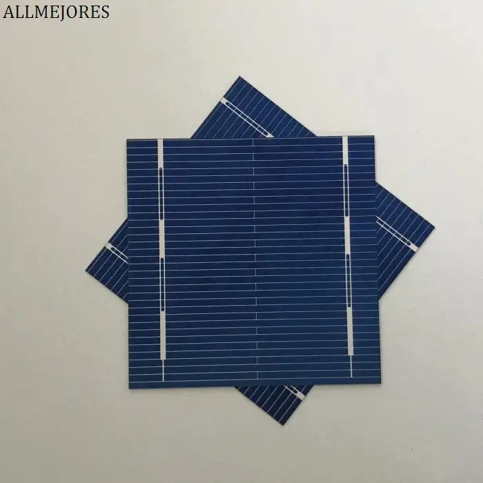ALLMEJORES 200 шт солнечных батарей поликристаллический 0 43 Вт 5 в 52 мм x для DIY панели