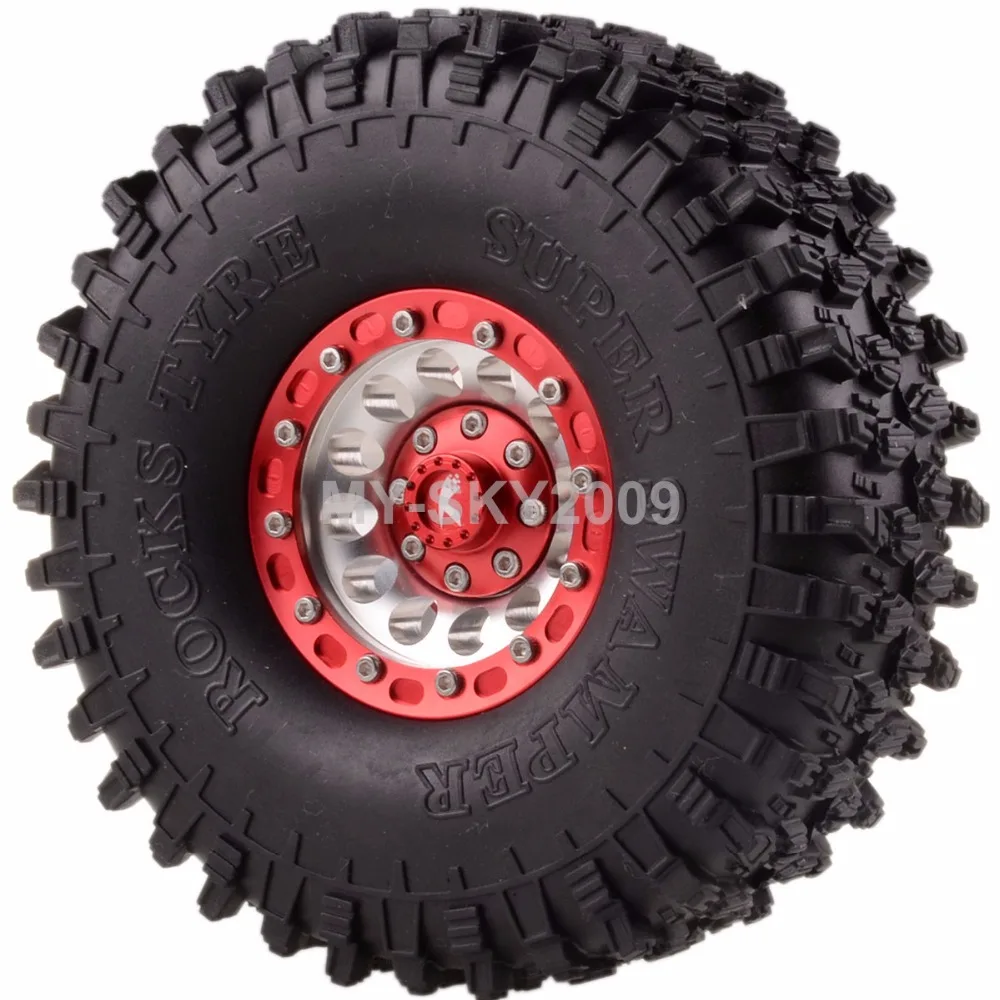 Колесные диски Rock Crawler 1 9 дюйма с алюминиевым Beadlock и шиной Super Swamper 120 мм 1060-7037 для