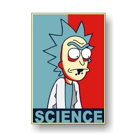 Темный хаки Серия Rick and Morty 1 винтажные плакаты анимация sci-fi sitcom художественная живопись украшение домашний декор - Цвет: Темный хаки