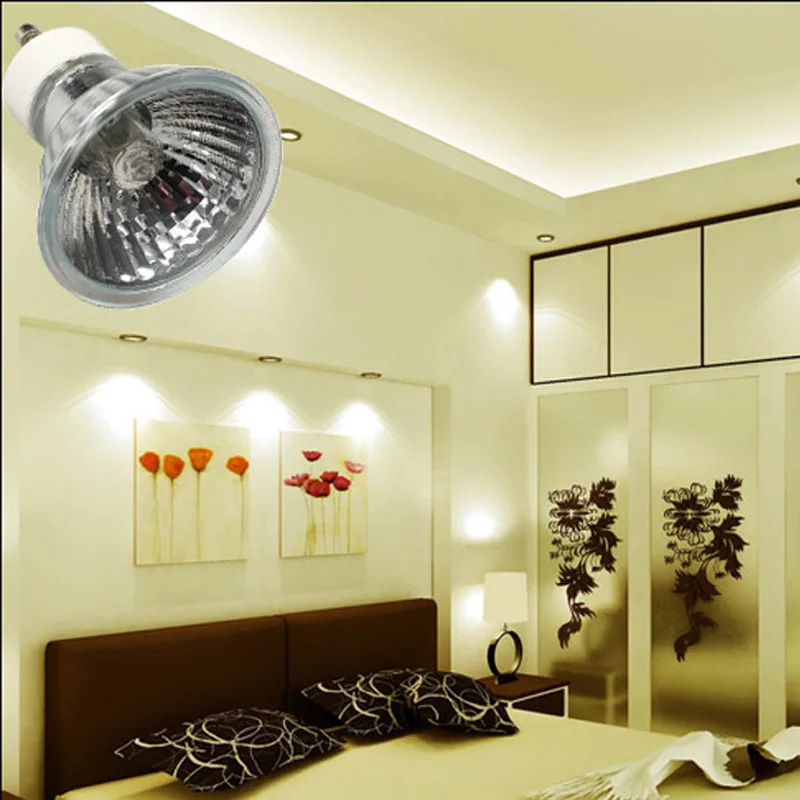 Новая супер яркая галогенная лампа GU 10 + C 50W 220 V 240 V|Галогенные лампочки| |