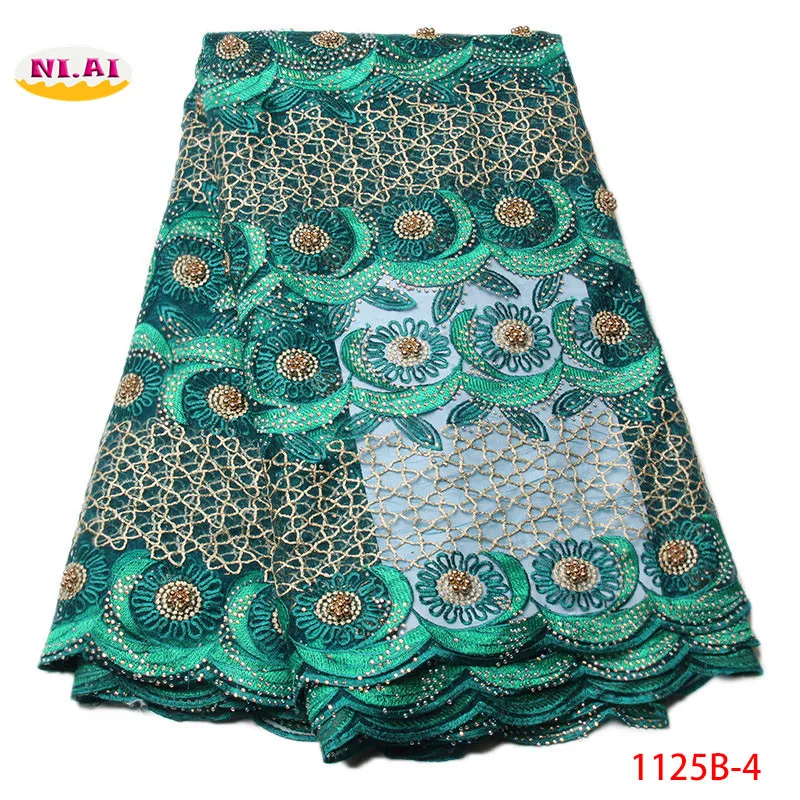 Африканская кружевная ткань из полиэстера и хлопка Высококачественная