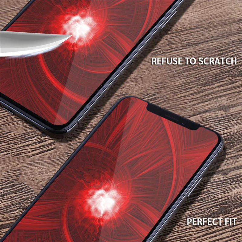 HD изогнутое полное покрытие закаленное стекло Защита для iPhone 7 8 6 6s Plus X XR XS Max