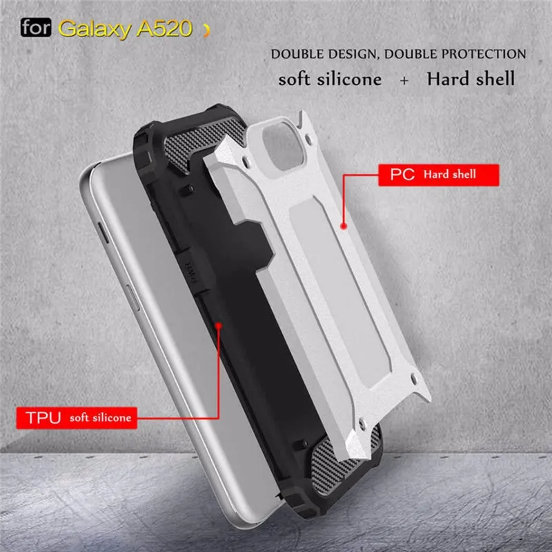 SYCASE для samsung galaxy A7 2017 A5 A3 Броня анти-шок Силиконовые Гибридный Жесткий ПК PhoneCase a720