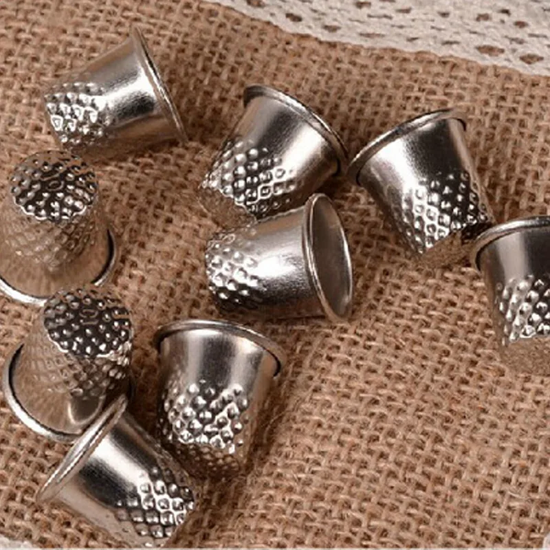 3 шт. Thimbles портной швейный инструмент серебряная металлическая рукоятка палец
