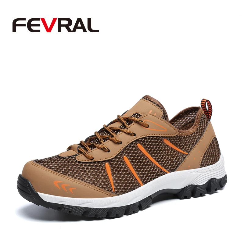 FEVRAL Brand Men Lightweight Sneakers Three Color Platform Breathable Casual Working Shoes Lace Up For | Обувь