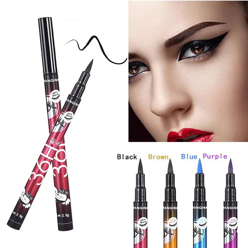 4 style black 36H pencil eyeliner waterproof precision pen long lasting soft liquid cosmetics | Красота и здоровье