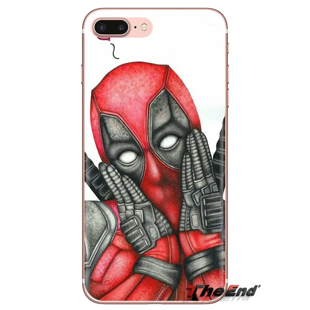DC Comic Deadpool For iPod Touch Apple iPhone 4 4S 5 5S SE 5C 6 6S 7 8 X XR XS Plus MAX Transparent Soft Shell Covers |