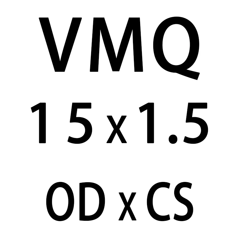 10 шт./лот белое Силиконовое кольцо из силикона/VMQ-хомут с круглым воротником для мальчиков и девочек 1,5 мм Толщина OD14/15/16/17/18/19/20 мм уплотнительное кольцо резиновая прокладка шайба - Цвет: OD15mm