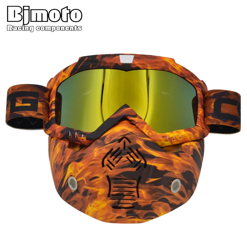 BJMOTO мотоциклетная Съемная Пылезащитная маска очки для мотокросса рот фильтр Racer