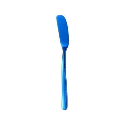 Style B-Blue 304 Нержавеющая сталь нож для масла и сыра десертное варенье разбрасыватель удобрений крем золотистый и черный цвета розового золота Ножи западные столовые приборы Завтрак Инструмент - Цвет: Style B-Blue