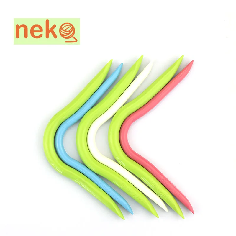 Пластиковая изогнутая двойная заостренная кабельная игла NEKO|cable needles|double point