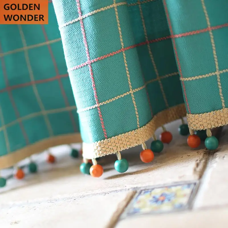 Американский стиль карамельный цвет половина дверные шторы короткие s для кухня