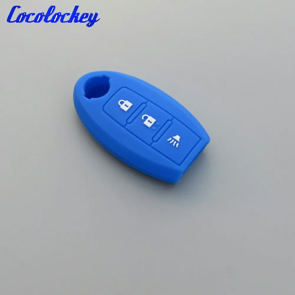 Cocolockey силиконовый чехол для ключа автомобиля Fob NISSA Versa Rogue Pathfinder умный