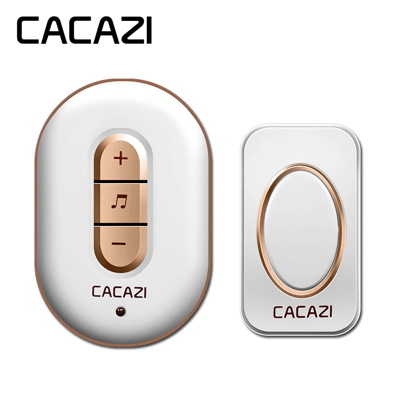 CACAZI Умный дом дверной звонок AC 110-220 В водонепроницаемый 280 м дистанционный беспроводной дверной звонок 48 мелодий 6 громкости deurbel беспроводной