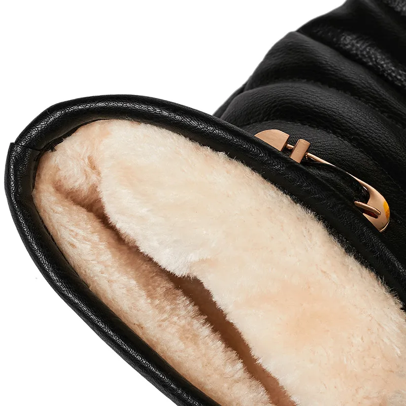 MEMUNIA/Лидер продаж Зимние сапоги Женские до середины икры без застежки с круглым