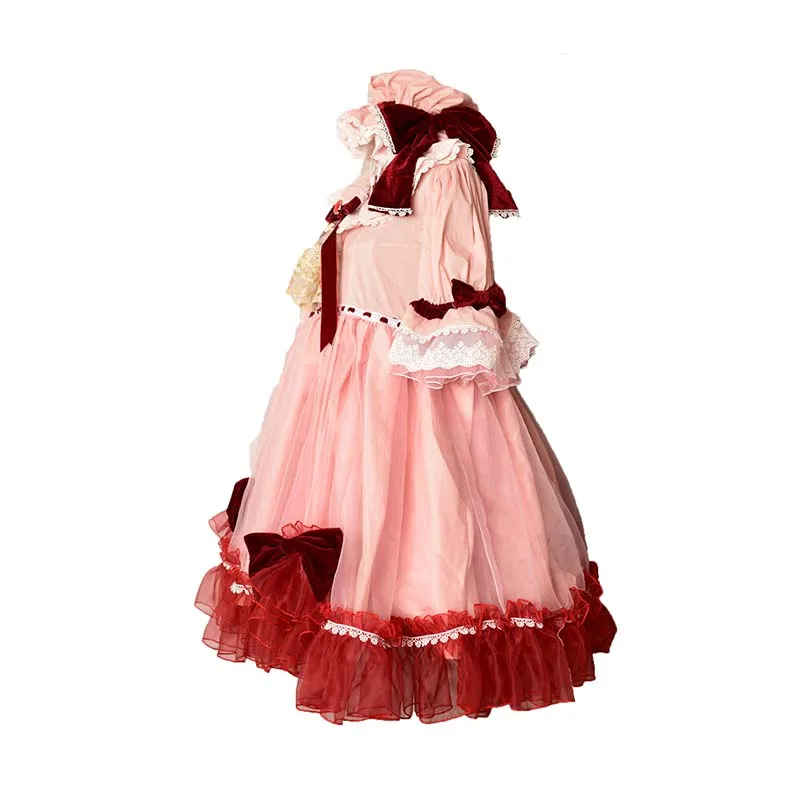 Touhou Project Косплей Remilia Scarlet костюм платье + шляпа| |