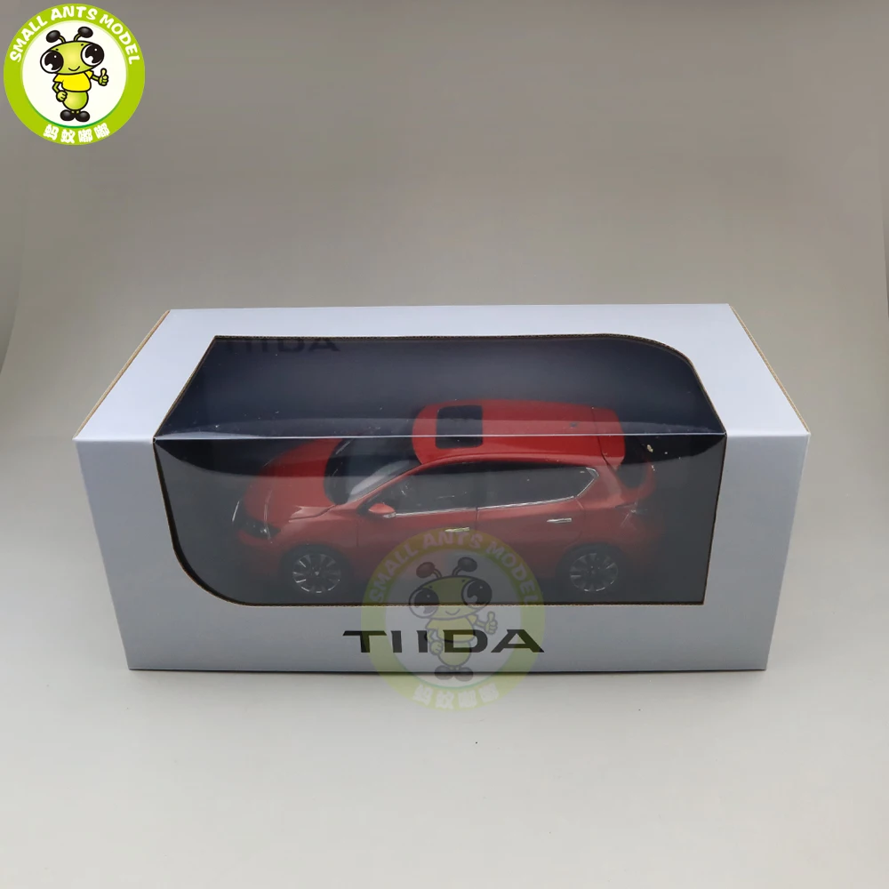 1/18 Nissan TIIDA литая под давлением Металлическая Модель автомобиля игрушки дети мальчик девочка подарок коллекция хобби красный