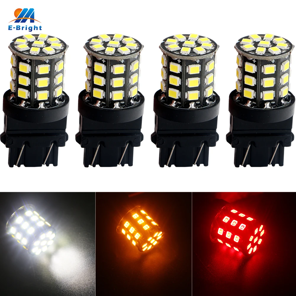 YM E-Bright 10 шт. T25 3157 P27/5 Вт 2835 33 SMD Автомобильные лампы красный белый Янтарный синий 12 В DC светодиодный автомобильный фонарь Поворотные лампы 660Lm