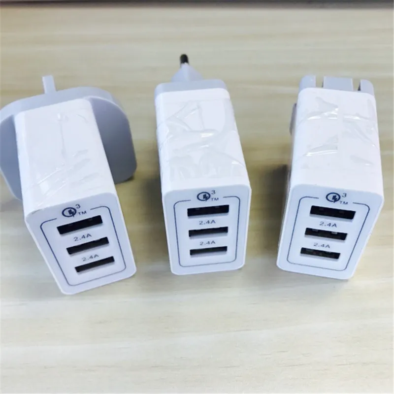 Универсальный 18 Вт с 3 портами (стандарт Quick charge 5V3A для Iphone Великобритании ЕС и США