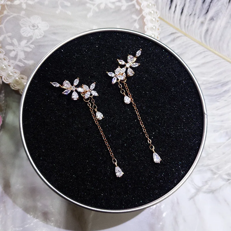 DIEERLAN 925 пробы серебряные серьги-капли с цирконием для женщин модные Brincos подвески красивые ювелирные изделия Прямая поставка