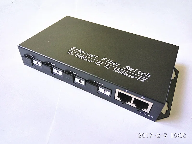 Одиночное волокно 100m 4F2E 2x100 m RJ45 25 км 4 оптоволоконных порта 2 ethernet оптоволоконный