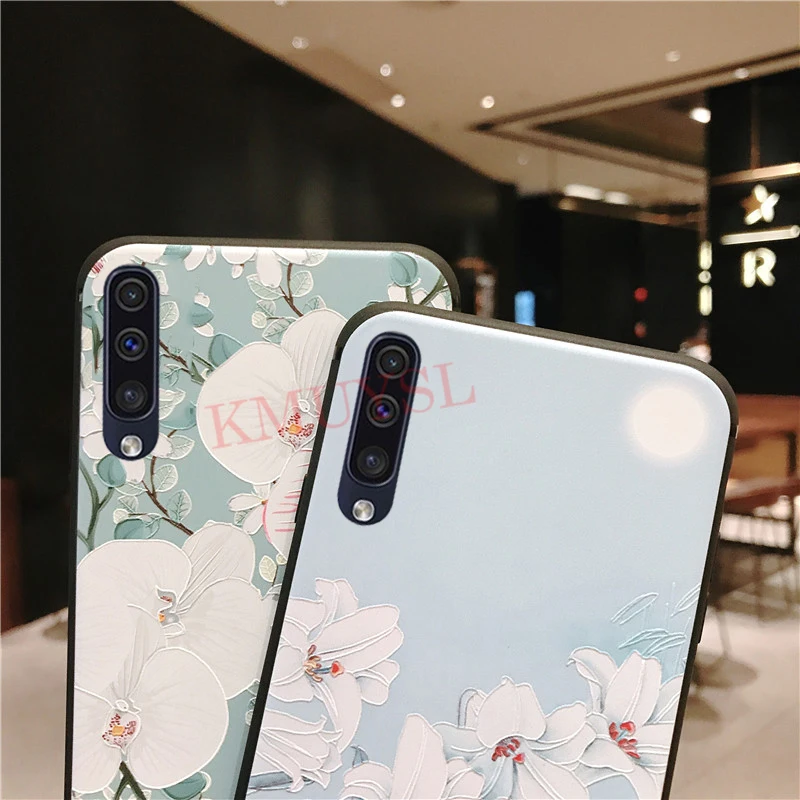 Чехол s для samsung A50 3D роза цветок картина Coque для samsung Galaxy A70 A40 A30 A20 A10 M10 M20 A7 чехол для телефона