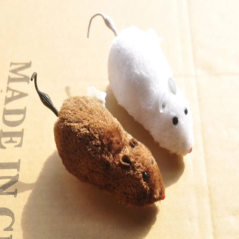 1 шт. коричневый белый плюшевый бегущая ветрозащитная мышь смешные страшные