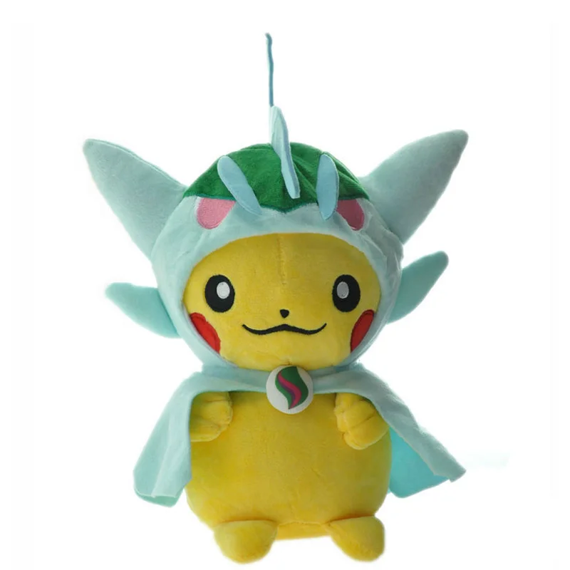 25,5~ 28 см 6 видов стилей пелуче Пикачу Косплэй Denryu Gardevoir Gallade капитан хозяйка Фаршированные Плюшевые игрушки из мультфильма для детей